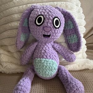 Purple Floppy Ear Bunny Plush – Handmade & Soft!